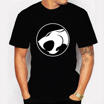 Luminous T-shirt Mens Fashion Casual Short Sleeve Round Neck Tops Mens Clothing Hipster Glowing ThunderCat T-shirt