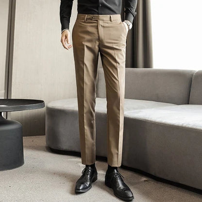 Men's Blue Suit Pants, Red Elegant Man Office Work Pant, Green and Purple Casual Trousers Men 17 Colors Pantalones Hombre