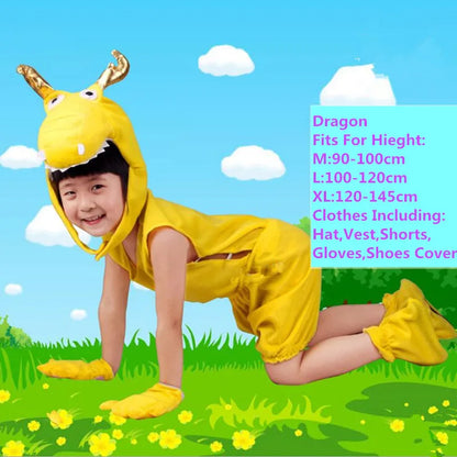 Cute Multiple Animal Costume Children Kids Boys Girls Summer Short Cosplay Costumes  Carnival Party Dress Halloween