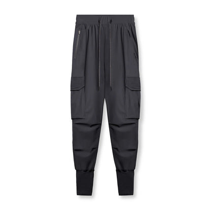 2024 New Men's Cargo Pants Summer Thin Loose Quick-Drying Elastic Leggings Running Training Sweatpants Casual Trend Trousers