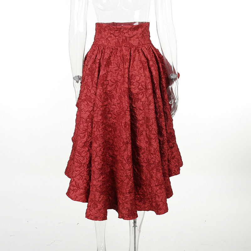 Fairycore Grunge Lolita Skirt Women Dark Gothic Christmas High Waist Bandage Corset Skirt Aesthetic Streetwear Partywear