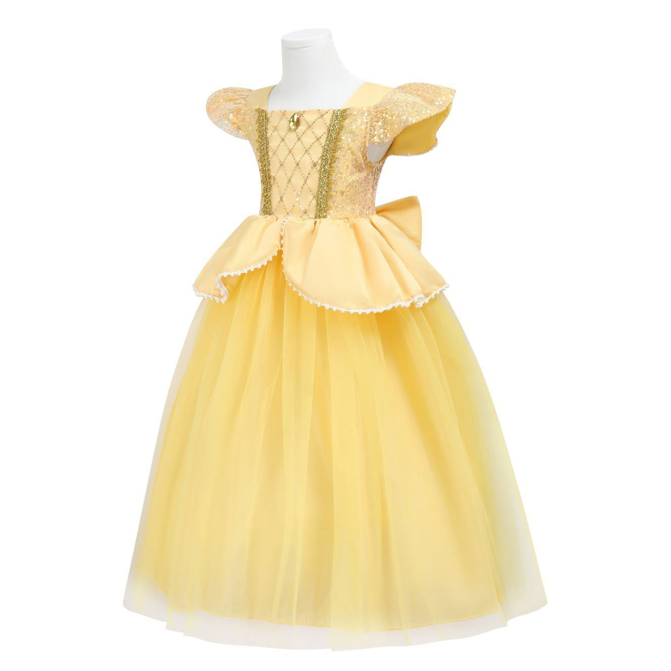 Belle Princess Dress Girls Cosplay Beauty and The Beast Cinderella Snow White Costumes Kids Halloween Carnival Clothes