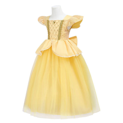 Belle Princess Dress Girls Cosplay Beauty and The Beast Cinderella Snow White Costumes Kids Halloween Carnival Clothes