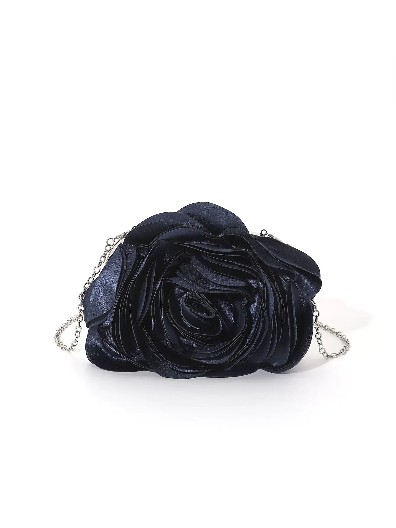 Fashion Pink Flower Petal Banquet Floral Dress Purse Evening Day Clutch Bag Women Luxury Prom Party Wedding Day Bag