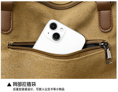 Women's Handbag Women's Shoulder Bag Fashion Purse Vintage CANVAS Bag Large Capacity Handbag Inclined Shoulder Bag Mom's Bag