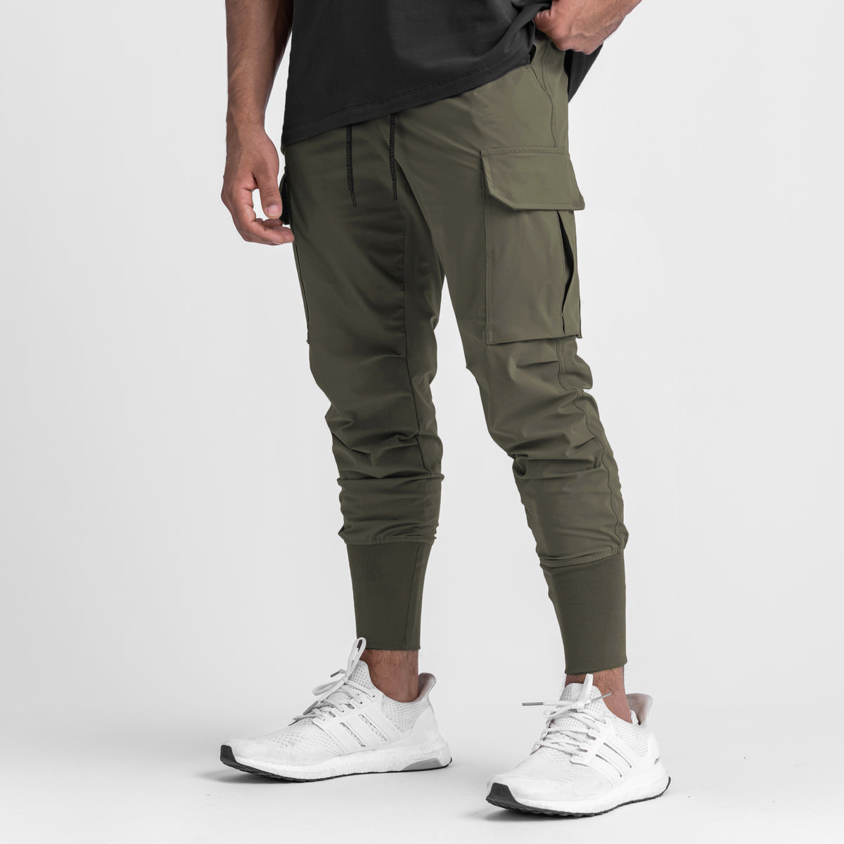 2024 New Men's Cargo Pants Summer Thin Loose Quick-Drying Elastic Leggings Running Training Sweatpants Casual Trend Trousers