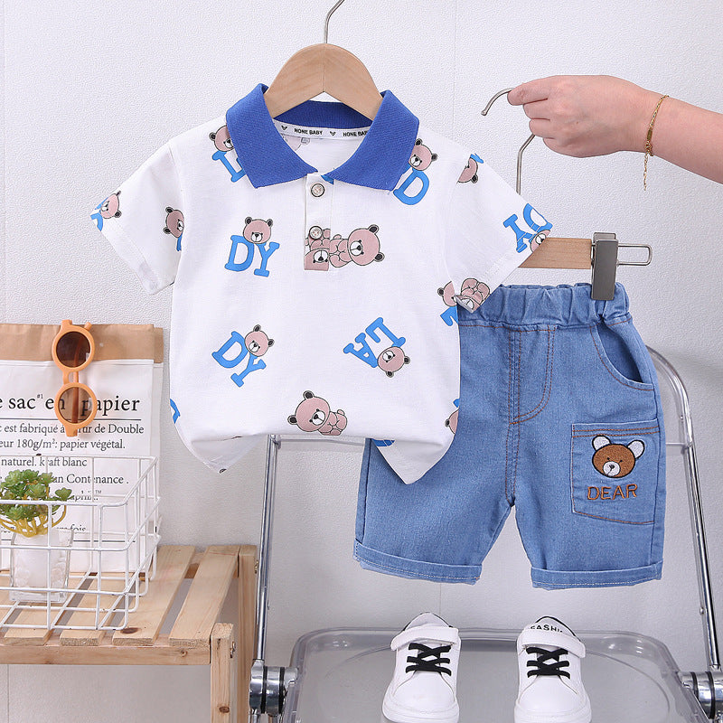 New Summer Baby Clothes Suit Children Boys Fashion Cartoon T-Shirt Shorts 2Pcs/Set Infant Toddler Casual Costume Kids Tracksuits
