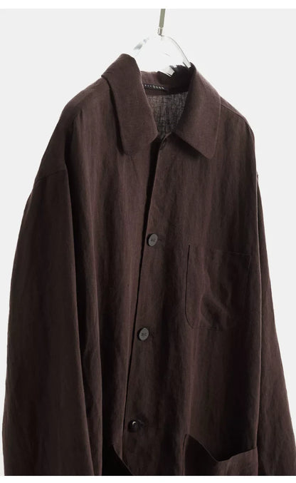 Women's Linen Shirt Jacket, Loose-Fitting Stylish Top, New Style for Spring/Summer 2026