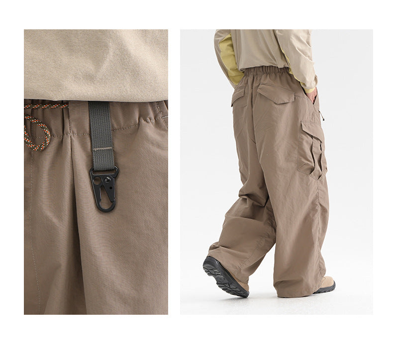 Ultra Loose Lightweight Outdoor Functional Pants Men Women Waterproof Quick Dry Techwear Wide Leg Cargo Pant Track Trouser