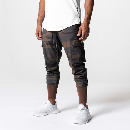 2024 New Men's Cargo Pants Summer Thin Loose Quick-Drying Elastic Leggings Running Training Sweatpants Casual Trend Trousers