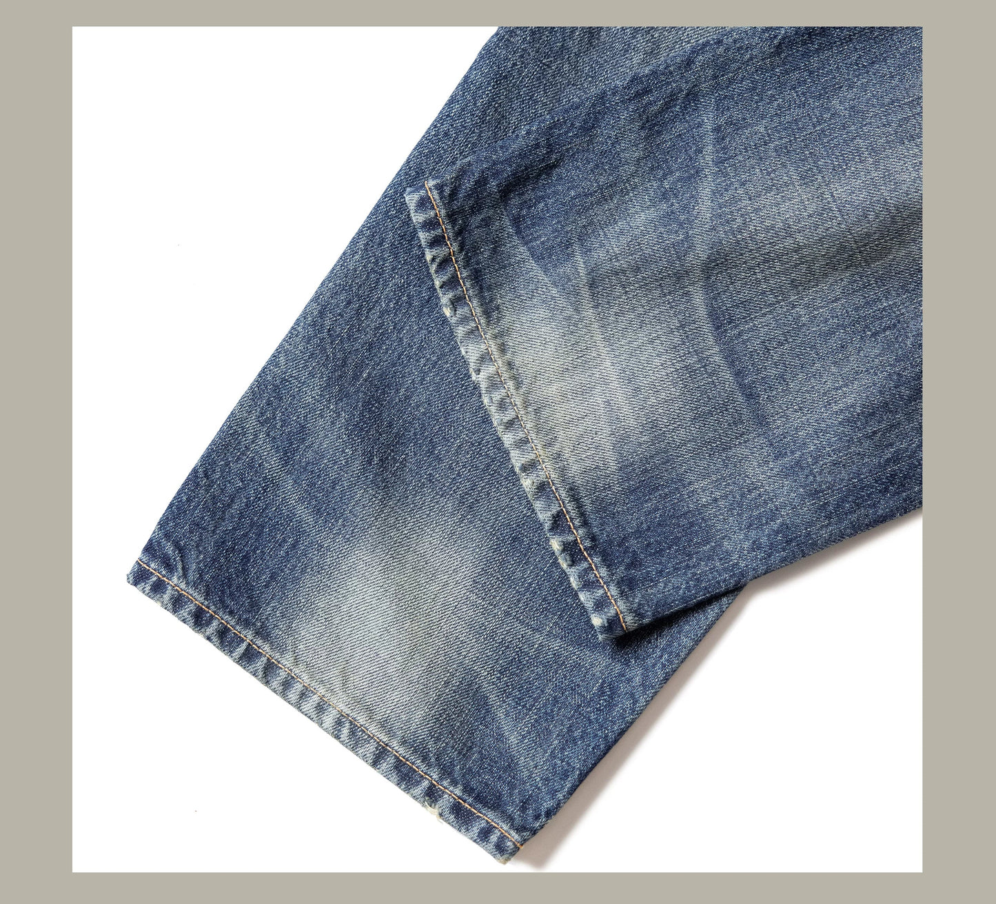 Good Quality  Washed Slim Fitting Denim Pants 100% Cotton Heavy Thick Jean 14oz