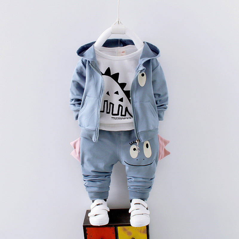 New Autumn Baby Clothes Children Boys Hooded Jacket T-Shirt Pants 3Pcs/Set Toddler Girls Clothing Infant Costume Kids Tracksuits