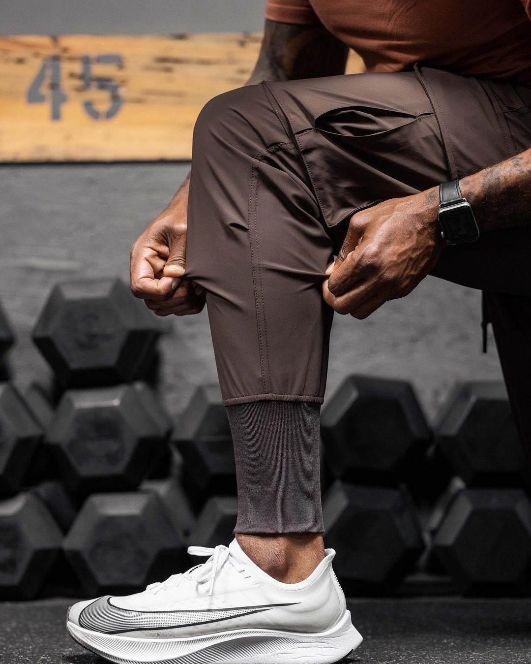 2024 New Men's Cargo Pants Summer Thin Loose Quick-Drying Elastic Leggings Running Training Sweatpants Casual Trend Trousers