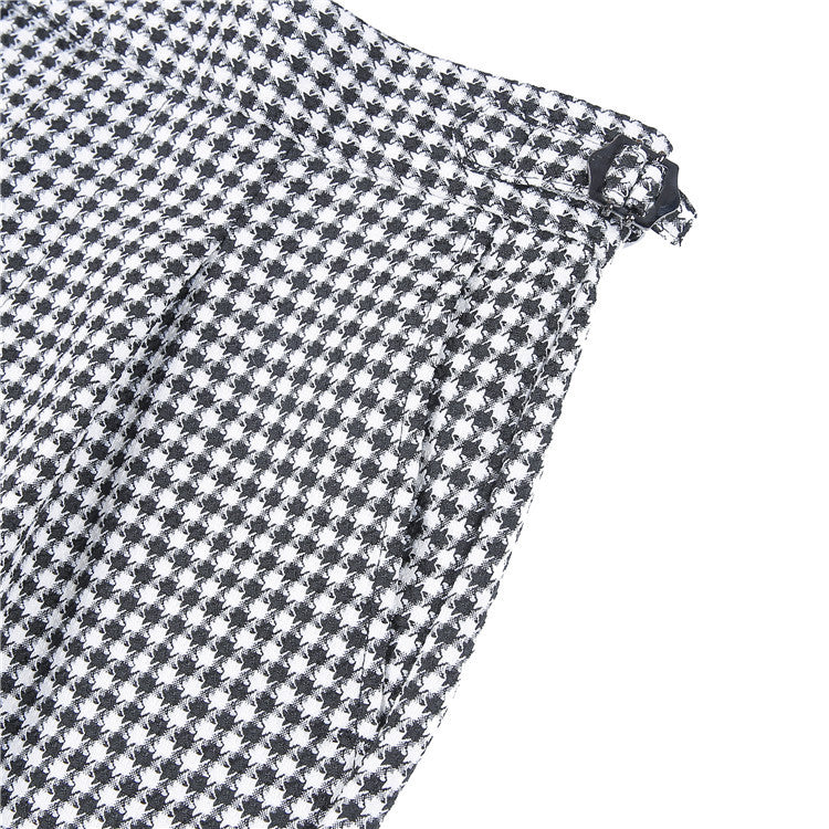 British Style Autumn New Fashion Stripe Plaid Suit Pant Men High Waist Design Slim Fit Office Pants Mens Groom Wedding Trousers