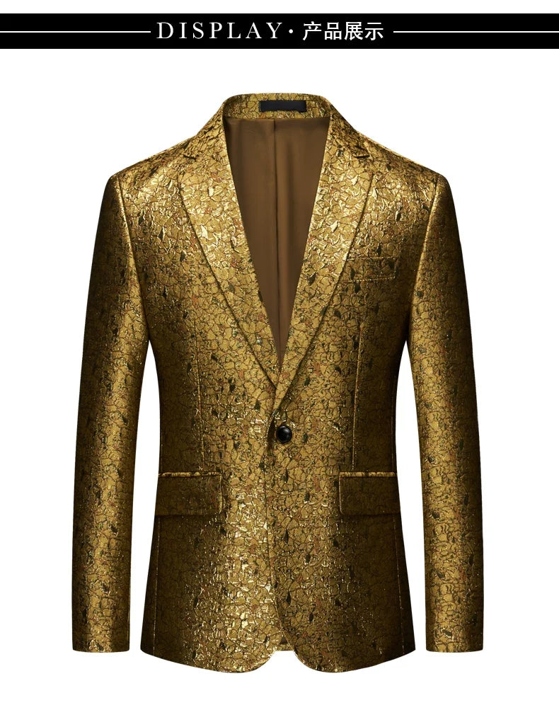 Men's business casual suit coat 2023 spring new Blazer wedding fashion host party party party social suit large suit M-6XL