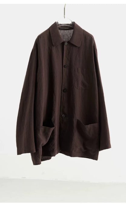 Women's Linen Shirt Jacket, Loose-Fitting Stylish Top, New Style for Spring/Summer 2026