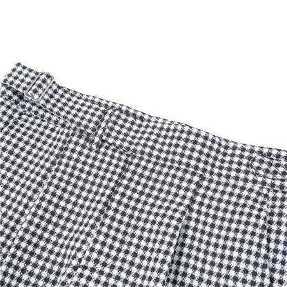British Style Autumn New Fashion Stripe Plaid Suit Pant Men High Waist Design Slim Fit Office Pants Mens Groom Wedding Trousers