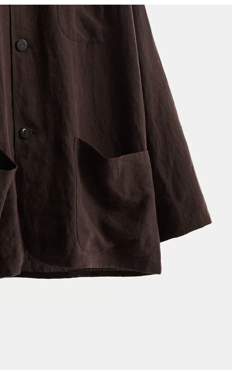 Women's Linen Shirt Jacket, Loose-Fitting Stylish Top, New Style for Spring/Summer 2026