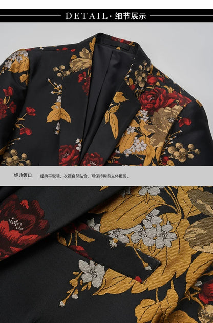 Men's business casual suit coat 2023 spring new Blazer wedding fashion host party party party social suit large suit M-6XL