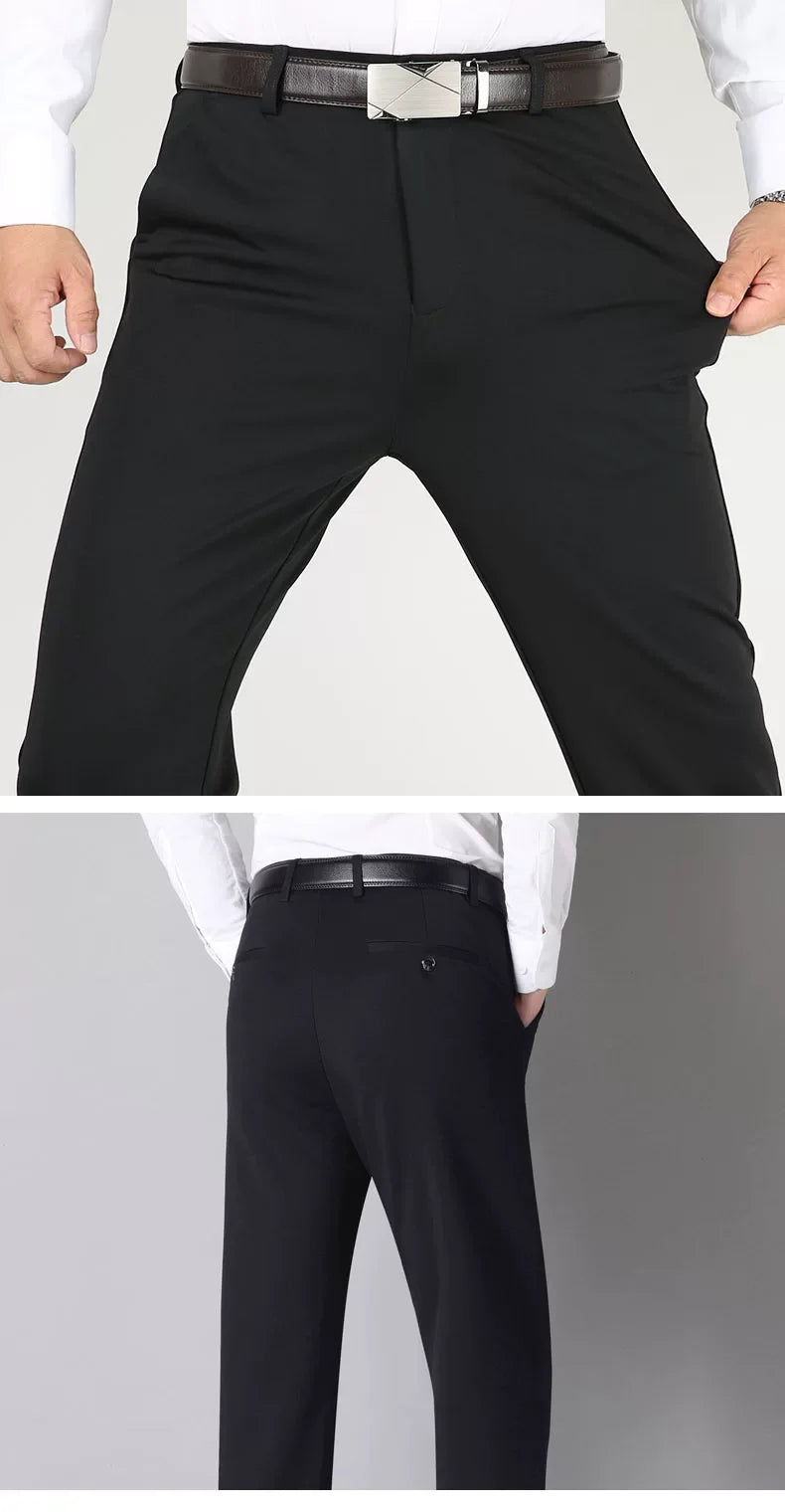 29-40 Summer Thin Casual Pants Business Men's Pants Middle-aged Dad Casual Pants Elastic Breathable Pants