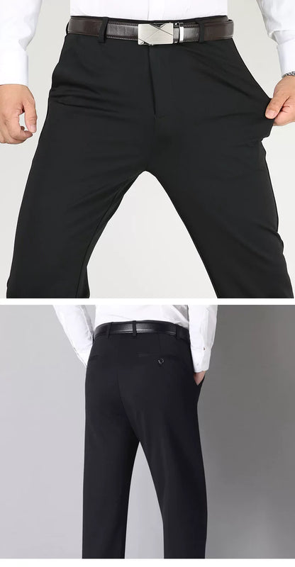 29-40 Summer Thin Casual Pants Business Men's Pants Middle-aged Dad Casual Pants Elastic Breathable Pants