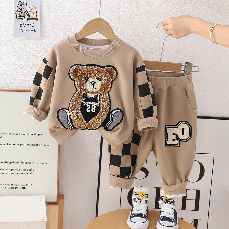 New Spring Autumn Baby Boys Clothes Suit Children Girls Cartoon T-Shirt Pants 2Pcs/Sets Toddler Casual Costume Kids Tracksuits