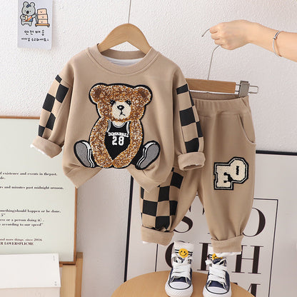 New Spring Autumn Baby Boys Clothes Suit Children Girls Cartoon T-Shirt Pants 2Pcs/Sets Toddler Casual Costume Kids Tracksuits