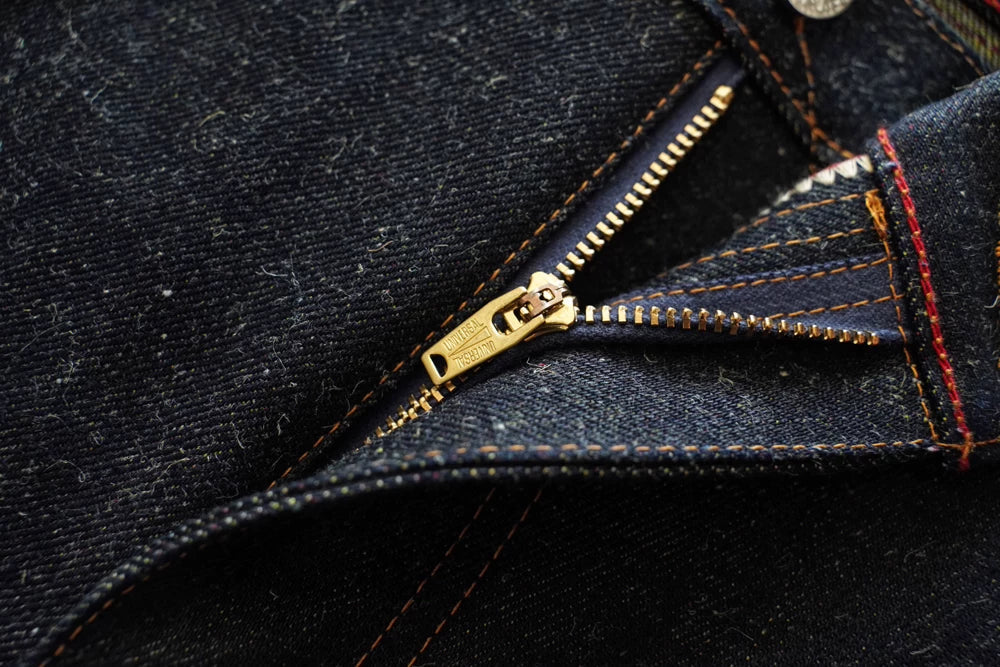 Mens Jeans cotton linen Selvedge Sanforized Raw Denim Jeans for Men Straight Fit Silver Button 19 oz