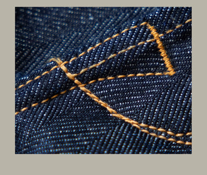 Vintage 15 Oz Indigo Selvage Stylish Trousers Mens Casual Raw Denim Jean Pants