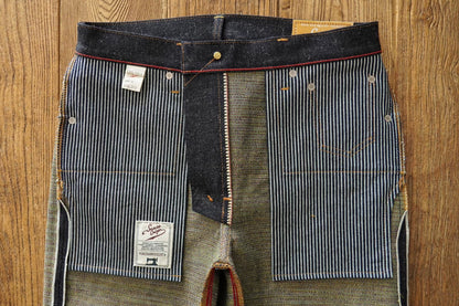 Mens Jeans cotton linen Selvedge Sanforized Raw Denim Jeans for Men Straight Fit Silver Button 19 oz