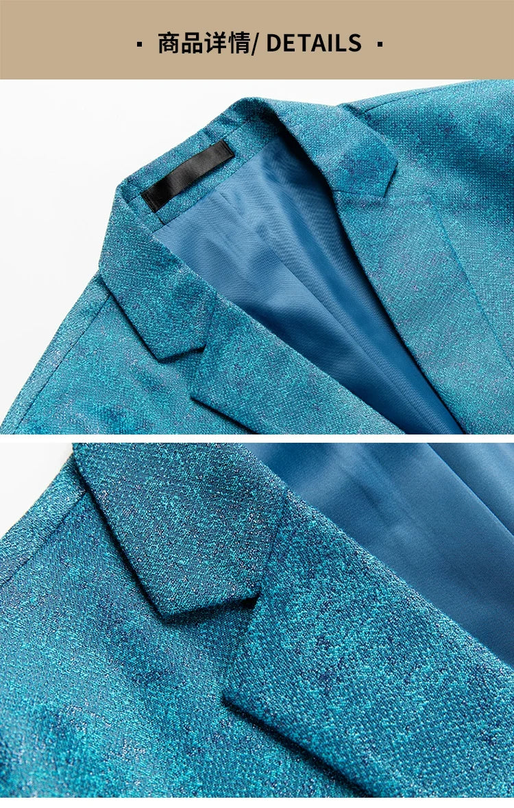 Men's business casual suit coat 2023 spring new Blazer wedding fashion host party party party social suit large suit M-6XL