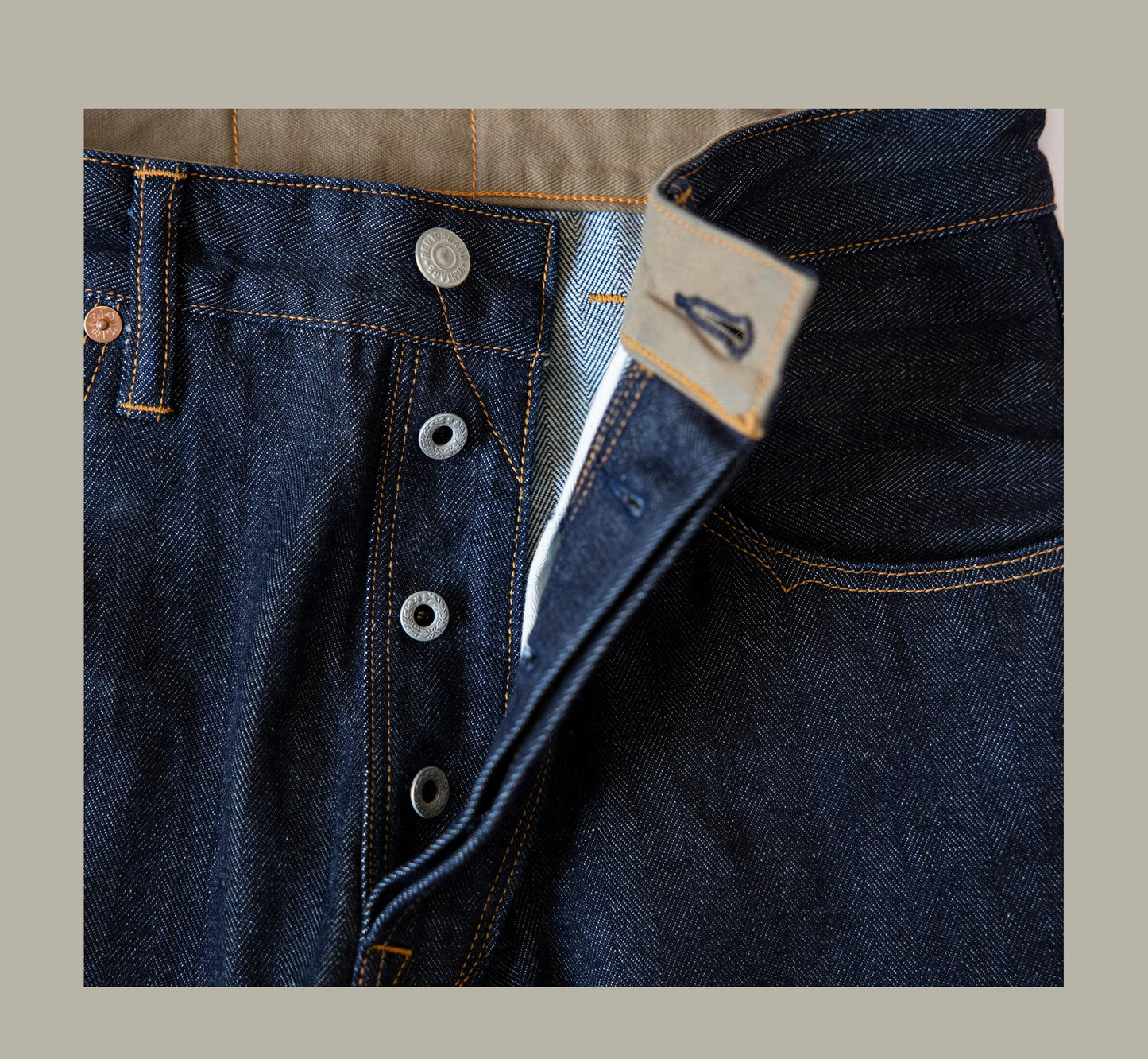 Vintage 15 Oz Indigo Selvage Stylish Trousers Mens Casual Raw Denim Jean Pants