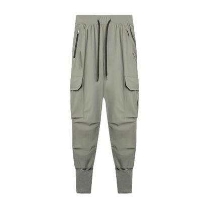 2024 New Men's Cargo Pants Summer Thin Loose Quick-Drying Elastic Leggings Running Training Sweatpants Casual Trend Trousers