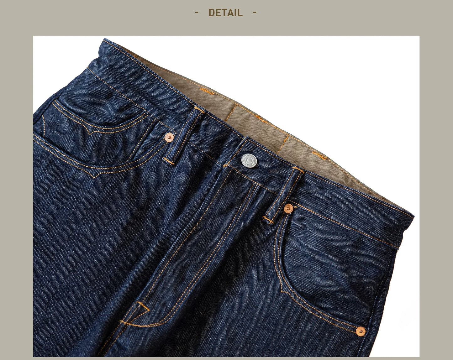 Vintage 15 Oz Indigo Selvage Stylish Trousers Mens Casual Raw Denim Jean Pants