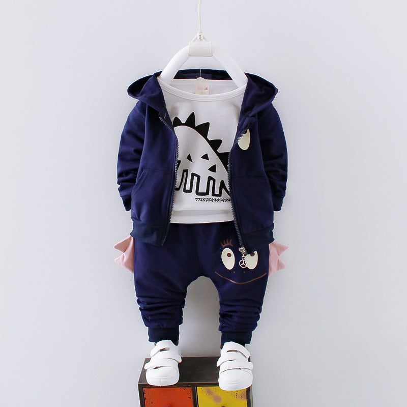 New Autumn Baby Clothes Children Boys Hooded Jacket T-Shirt Pants 3Pcs/Set Toddler Girls Clothing Infant Costume Kids Tracksuits