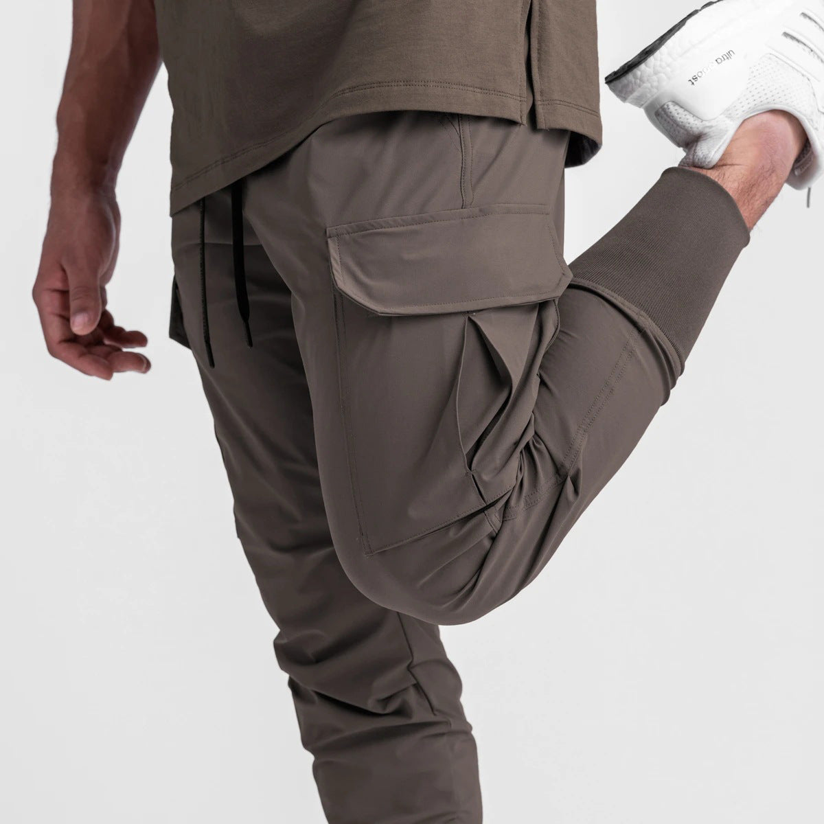 2024 New Men's Cargo Pants Summer Thin Loose Quick-Drying Elastic Leggings Running Training Sweatpants Casual Trend Trousers