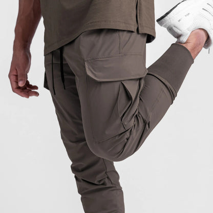 2024 New Men's Cargo Pants Summer Thin Loose Quick-Drying Elastic Leggings Running Training Sweatpants Casual Trend Trousers