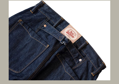 Vintage 15 Oz Indigo Selvage Stylish Trousers Mens Casual Raw Denim Jean Pants