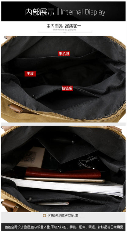 Women's Handbag Women's Shoulder Bag Fashion Purse Vintage CANVAS Bag Large Capacity Handbag Inclined Shoulder Bag Mom's Bag