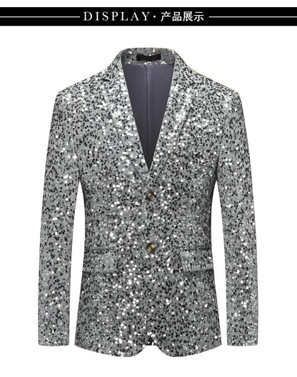 Men's business casual suit coat 2023 spring new Blazer wedding fashion host party party party social suit large suit M-6XL