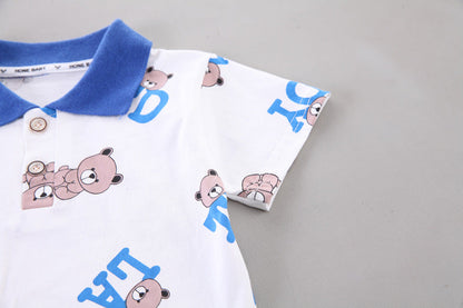New Summer Baby Clothes Suit Children Boys Fashion Cartoon T-Shirt Shorts 2Pcs/Set Infant Toddler Casual Costume Kids Tracksuits