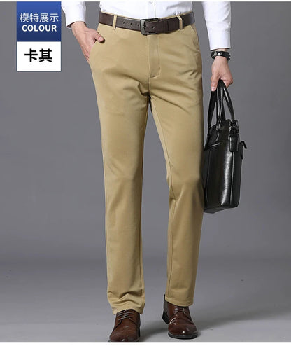29-40 Summer Thin Casual Pants Business Men's Pants Middle-aged Dad Casual Pants Elastic Breathable Pants