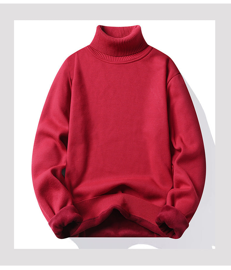 Autumn Winter Men's Turtleneck Sweater Men's Knitting Pullovers Rollneck Knitted Sweater Warm Men Jumper Slim Fit Casual Sweater