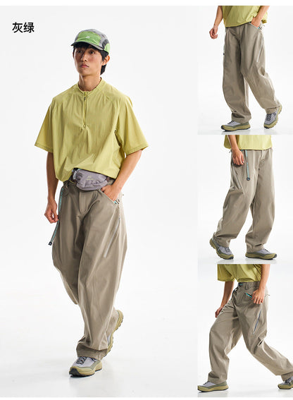 Ultra Loose Lightweight Outdoor Functional Pants Men Women Waterproof Quick Dry Techwear Wide Leg Cargo Pant Track Trouser