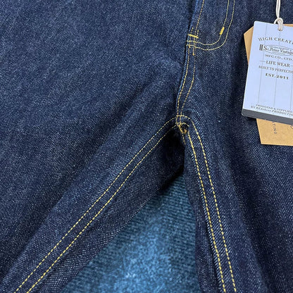14oz Red Selvedge Denim Jeans for Men Heavyweight Raw Desilted Indigo Cotton Pants Youth Male Fashion Loose Straight Trousers