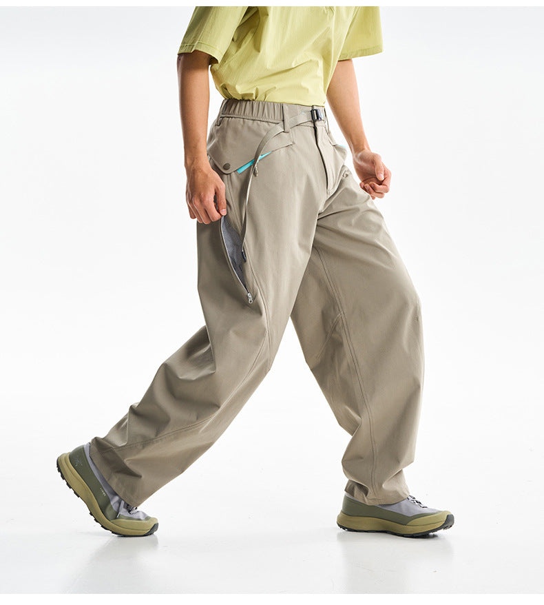 Ultra Loose Lightweight Outdoor Functional Pants Men Women Waterproof Quick Dry Techwear Wide Leg Cargo Pant Track Trouser