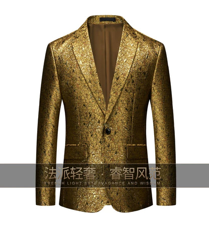 Men's business casual suit coat 2023 spring new Blazer wedding fashion host party party party social suit large suit M-6XL
