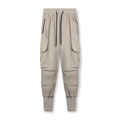 2024 New Men's Cargo Pants Summer Thin Loose Quick-Drying Elastic Leggings Running Training Sweatpants Casual Trend Trousers
