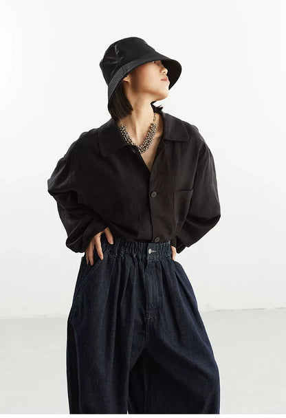 Women's Linen Shirt Jacket, Loose-Fitting Stylish Top, New Style for Spring/Summer 2026