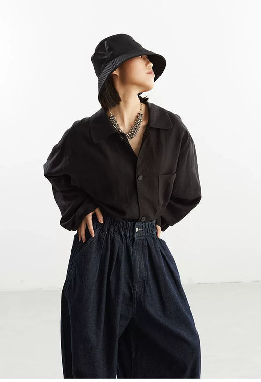 Women's Linen Shirt Jacket, Loose-Fitting Stylish Top, New Style for Spring/Summer 2026